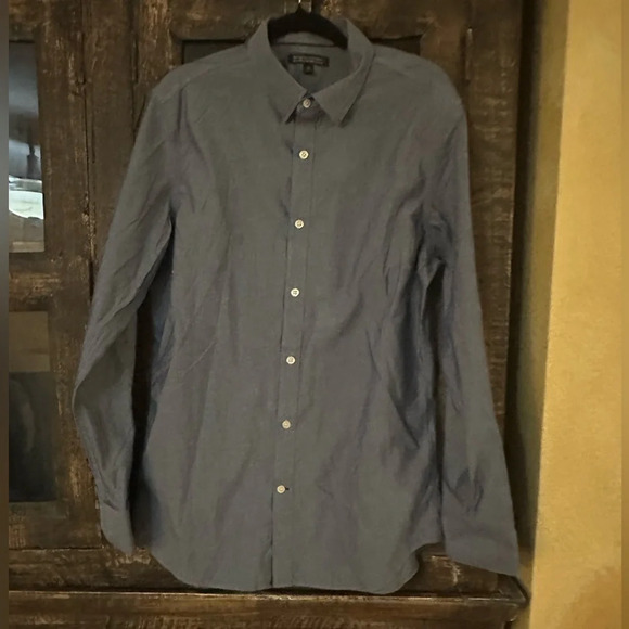 Banana Republic Other - Banana Republic Non-Iron Tailored Slim Fit Long Sleeve Dress Shirt Size M Blue